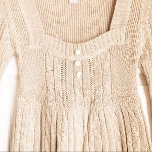 Mossimo Supply Co. Cream Sweater w/ Button Detail